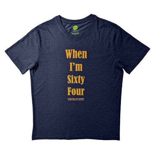 Front - The Beatles Unisex Adult When I´m Sixty Four Back Print Cotton T-Shirt