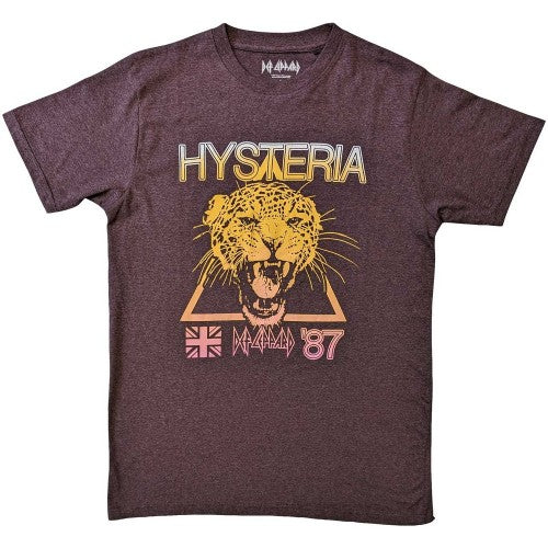 Front - Def Leppard Unisex Adult Hysteria World Tour Back Print T-Shirt