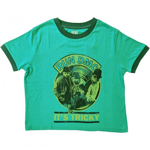 Front - Run DMC Womens/Ladies It´s Tricky Record Vintage Crop Top