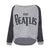 Front - The Beatles Womens/Ladies Drop T Logo Crop Sweatshirt