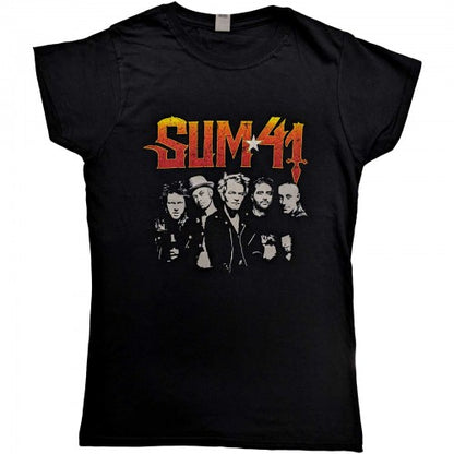 Front - Sum 41 Womens/Ladies Order In Decline Tour 2020 Band Cotton T-Shirt