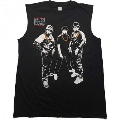 Front - Run DMC Unisex Adult Gold Chains Photograph Tank Top