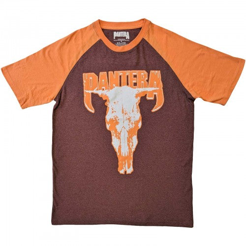 Front - Pantera Unisex Adult Skull Raglan T-Shirt