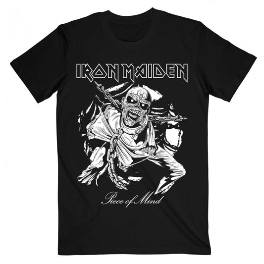 Front - Iron Maiden Unisex Adult Piece of Mind Eddie T-Shirt