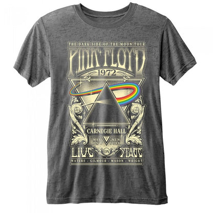 Front - Pink Floyd Unisex Adult Carnegie Hall Burnout T-Shirt