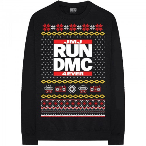 Front - Run DMC Unisex Adult Holiday Christmas Sweatshirt