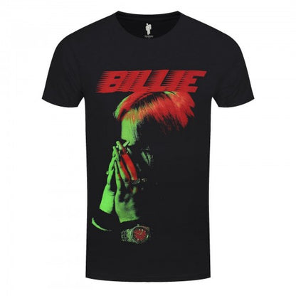 Front - Billie Eilish Unisex Adult Hands Face Cotton T-Shirt