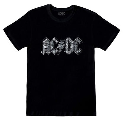 Front - AC/DC Unisex Adult Diamante Logo T-Shirt