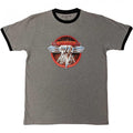 Front - Van Halen Unisex Adult Ringer Circle Logo T-Shirt