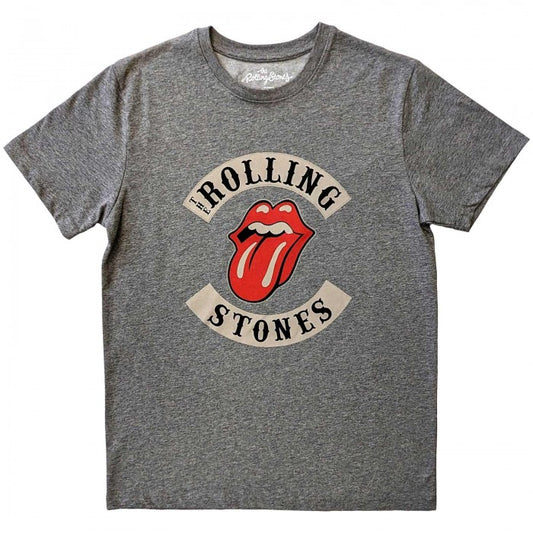 Front - The Rolling Stones Unisex Adult Biker Tongue T-Shirt