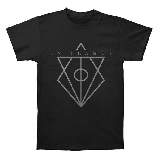 Front - In Flames Unisex Adult Jester Head Cotton T-Shirt
