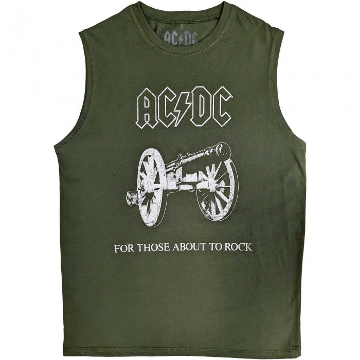 Front - AC/DC Unisex Adult About To Rock Cotton Tank Top