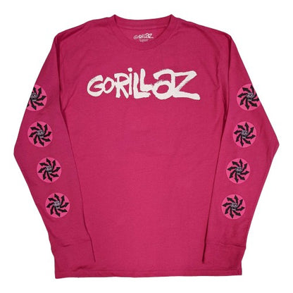 Front - Gorillaz Unisex Adult Repeat Pazuzu Long-Sleeved T-Shirt