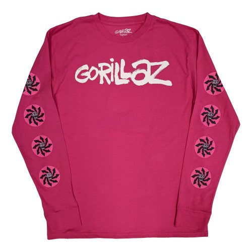 Front - Gorillaz Unisex Adult Repeat Pazuzu Long-Sleeved T-Shirt