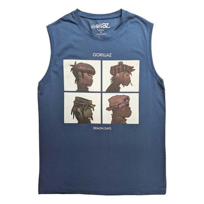 Front - Gorillaz Unisex Adult Demon Days Cotton Tank Top