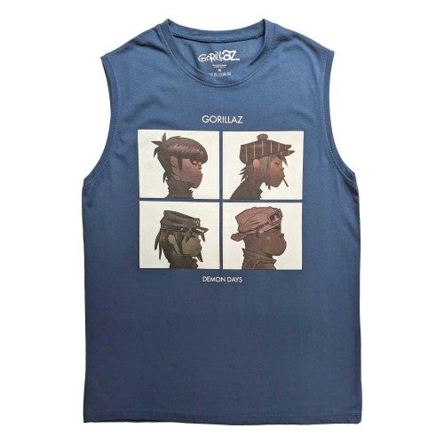 Front - Gorillaz Unisex Adult Demon Days Cotton Tank Top