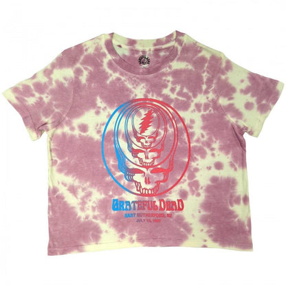 Front - Grateful Dead Womens/Ladies Concentric Skulls Crop Top