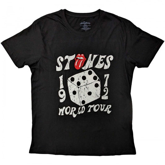 Front - The Rolling Stones Unisex Adult Tour ´72 Dice Cotton T-Shirt