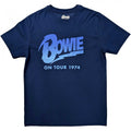 Front - David Bowie Unisex Adult On Tour 1974 T-Shirt