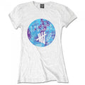 Front - 5 Seconds Of Summer Womens/Ladies Scribble Tie Dye T-Shirt