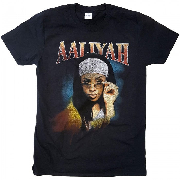 Front - Aaliyah Unisex Adult Trippy T-Shirt