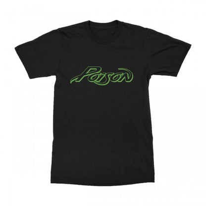 Front - Poison Unisex Adult Vintage Logo T-Shirt