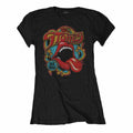 Front - The Rolling Stones Womens/Ladies 70s Vibe Retro T-Shirt