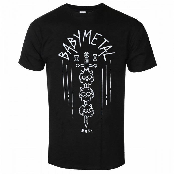 Front - Babymetal Unisex Adult Skull Sword Cotton T-Shirt