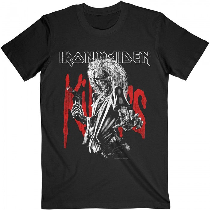 Front - Iron Maiden Unisex Adult Killers Eddie Large Graphic Distress T-Shirt