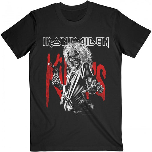 Front - Iron Maiden Unisex Adult Killers Eddie Large Graphic Distress T-Shirt