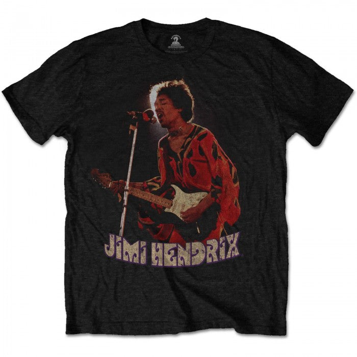 Front - Jimi Hendrix Unisex Adult Orange Kaftan Cotton T-Shirt