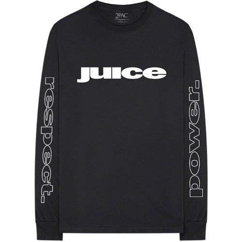 Front - Tupac Shakur Unisex Adult Respect Cotton Long-Sleeved T-Shirt
