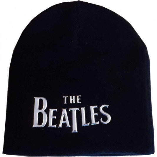 Front - The Beatles Unisex Adult Drop T Logo Beanie