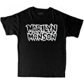 Front - Marilyn Manson Childrens/Kids Classic Logo Cotton T-Shirt