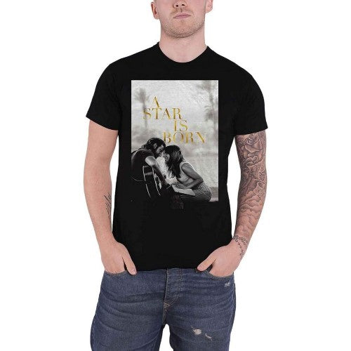 Front - A Star Is Born Unisex Adult Jack & Ally Movie Poster Cotton T-Shirt