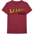 Front - Marvel Comics Unisex Adult Warped Logo Cotton T-Shirt