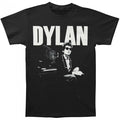 Front - Bob Dylan Unisex Adult At Piano Cotton T-Shirt