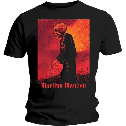 Front - Marilyn Manson Unisex Adult Mad Monk Cotton T-Shirt