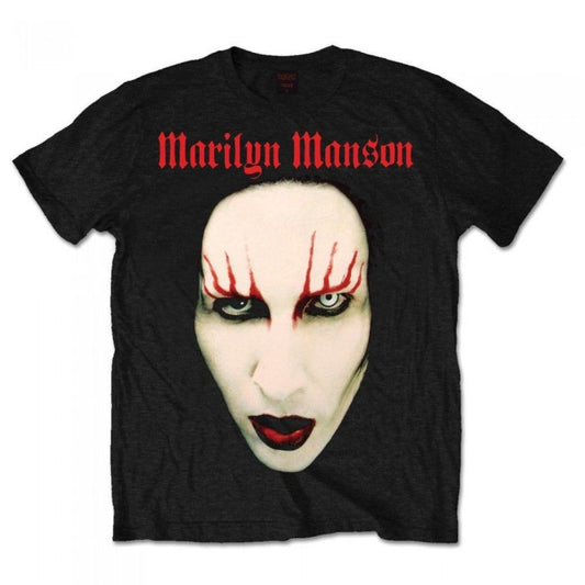 Front - Marilyn Manson Unisex Adult Red Lips Cotton T-Shirt