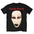 Front - Marilyn Manson Unisex Adult Red Lips Cotton T-Shirt