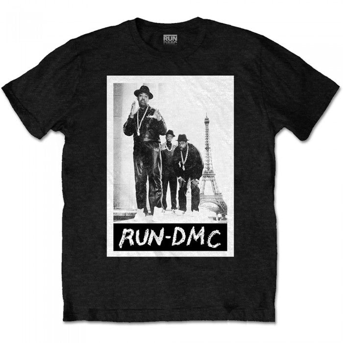 Front - Run DMC Unisex Adult Paris Photograph Cotton T-Shirt