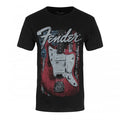 Front - Fender Unisex Adult Distressed Guitar Cotton T-Shirt