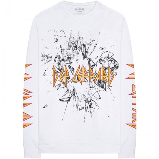Front - Def Leppard Unisex Adult Shatter Cotton Long-Sleeved T-Shirt