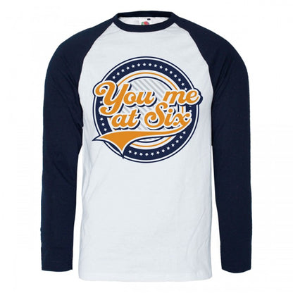Front - You Me At Six Unisex Adult Crest Cotton Raglan T-Shirt