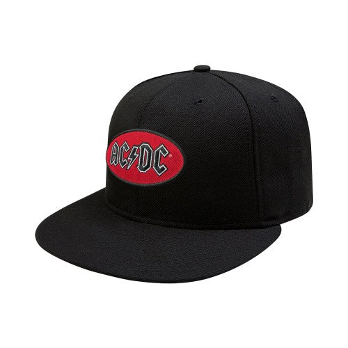 Front - AC/DC Unisex Adult Oval Logo Snapback Cap