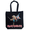 Front - Iron Maiden Trooper Back Print Cotton Tote Bag
