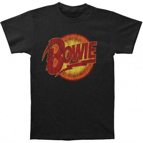 Front - David Bowie Unisex Adult Diamond Dogs Vintage Logo T-Shirt