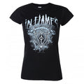 Front - In Flames Womens/Ladies Battles Crest Cotton T-Shirt