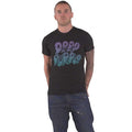 Front - Deep Purple Unisex Adult Bubble Cotton Logo T-Shirt