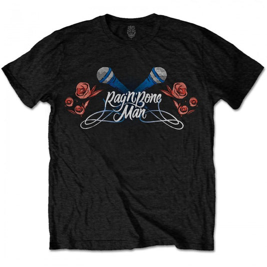Front - Rag´n´Bone Man Unisex Adult Mics & Roses Cotton T-Shirt